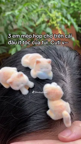 Kẹp tóc mèo nhung #keptocmeo #phukientoc #meo #trending #thinhhanh 