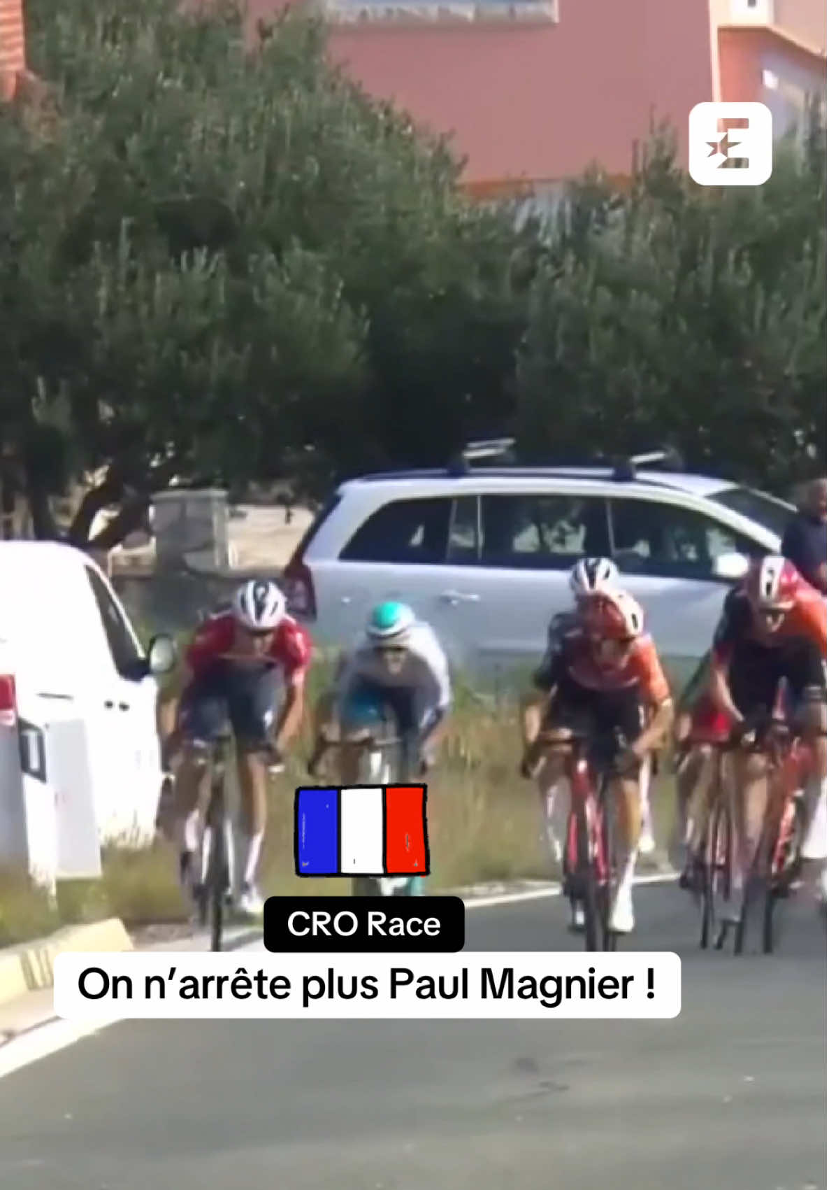 🇫🇷 On ne l'arrête plus ! Deuxième étape de la CRO Race, deuxième victoire de Monsieur Paul Magnier #sportstiktok #cycling #crorace 