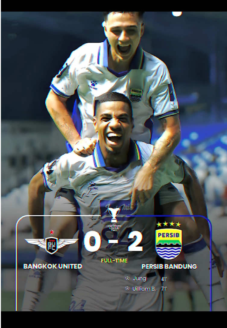 FT: BANGKOK 0-2 PERSIB 🥶 Persib Bandung berhasil meraih kemenangan pada laga kedua ACL Two melawan Bangkok United. Skor akhir 2-0 untuk Persib dicetak oleh Andrew Jung dan Barros. Eliano, Klok main full, Beckham main selama 72 menit, Haye tidak main. Di Bangkok terdapat pemain Indonesia yaitu Pratama Arhan, ia bermain full hingga akhir pertandingan. Hasil ini membuka peluang peringkat liga Indonesia kembali naik.  #persib #elianoreijnders #marcklok #beckhamputra #timnasindonesia 