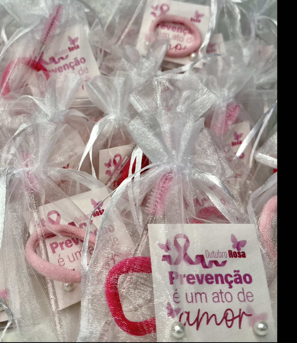 🌸MIMO OUTUBRO ROSA 🌸  Uma simples lembrancinha para cativar vocês mulheres sobre a prevenção do câncer de mama. Incentivar a realização de exames preventivos, como o autoexame e o exame clínico, e a mamografia. “Juntos somos mais fortes” é o movimento para o Outubro Rosa que destaca a importância da união no enfrentamento do câncer de mama. Anota a dica 📝 •tag com brinco outubro Rosa  •escovinha extensão de cílios/ sobrancelha  •xuxinha •saquinho brilhante #outubrorosa #autoexamendemama #extensaodecilios #lashdesigner #saudeocular 