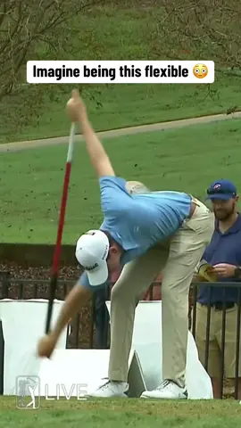 Flexibility level 💯 #golf #PGATOUR #stretch #warmup #routine 