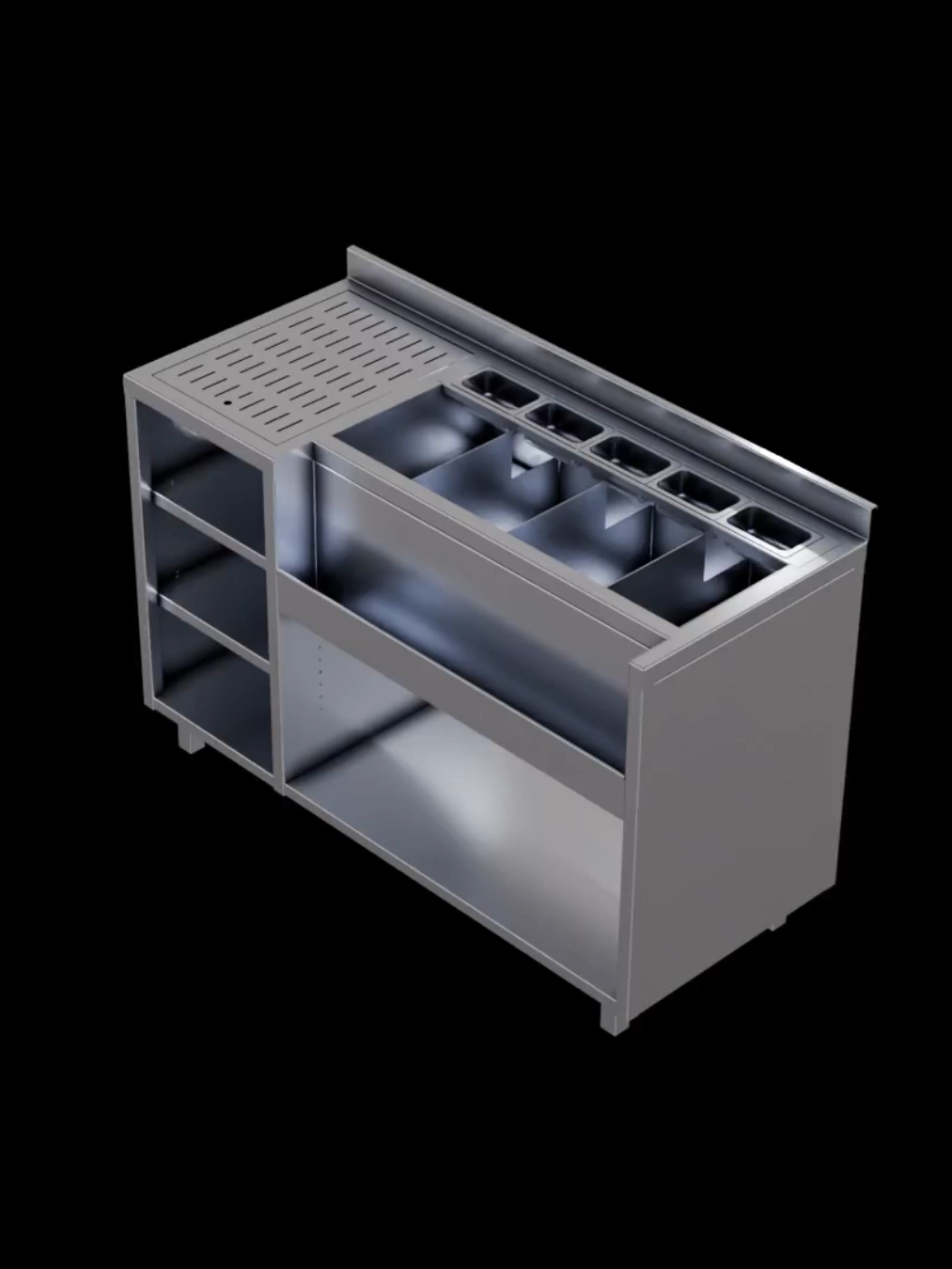 The versatile Basic M2 cocktail station! 🍹🥃 Designed for both style and functionality, this medium-sized station (LxWxH 1585mm x 600mm x 900mm) features convenient shelves for your glasses, keeping them within easy reach for a seamless bartending experience. 💫🔥 Whether you're a mixology enthusiast or a professional bartender, the Basic M2 is the perfect addition to your setup. Discover more about this game-changing cocktail station by clicking the link in our bio! * * * #barsetup #horeca #cocktailbarstation #barequipment #cocktail #driptray #cocktailstations #stainlesssteel #stainlesssteelbars #barman #bartender #speedrail #shake #shaker #mix #mixology #glass #garnish #bestbar #ice #restaurant #barstation #party