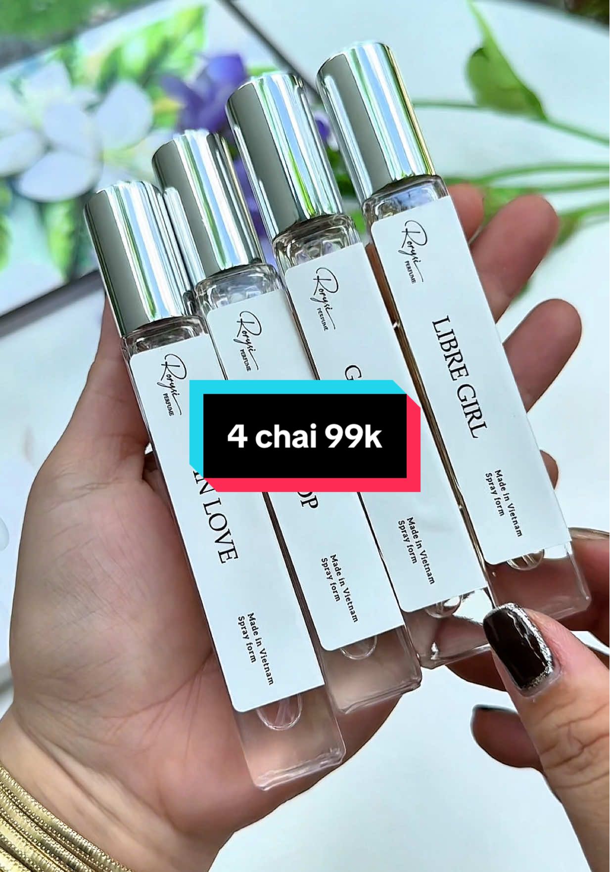 Combo 4 chai nước hoa nữ 99k miễn ship #nuochoa #rorysi #nuochoarorysi #nuochoamini #giadungzyhome  @GIA DỤNG ZYHOME 🌿 