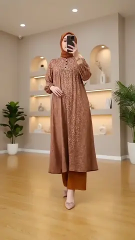 Loong tunik tampil cantik dan elegan keinginan semua wanita #setlongtunik #settunik #longtunik #setelanlongtunik #ootdfashionmuslimah 