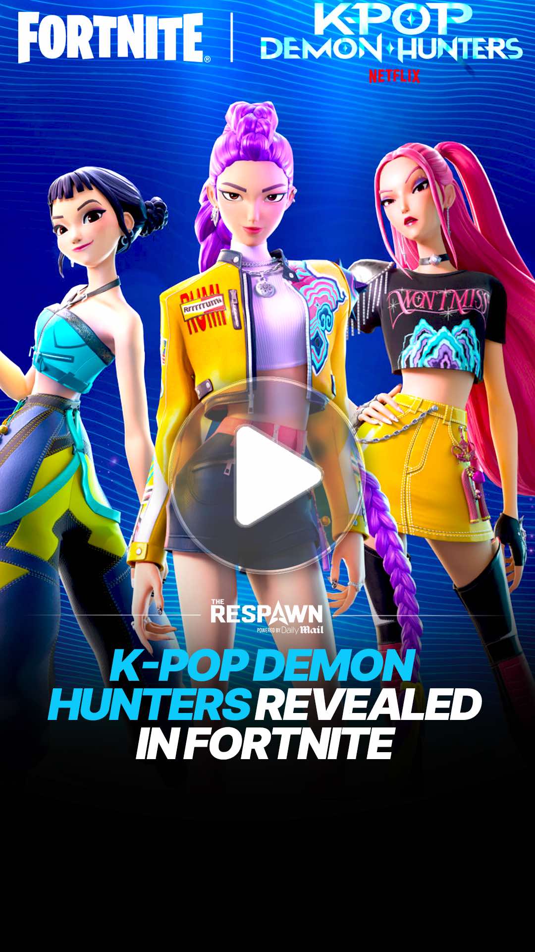 Finally got a first look at K-Pop Demon Hunters in Fortnite! #fortnite #epicgames #gaming #kpopdemomhunters #kpop 