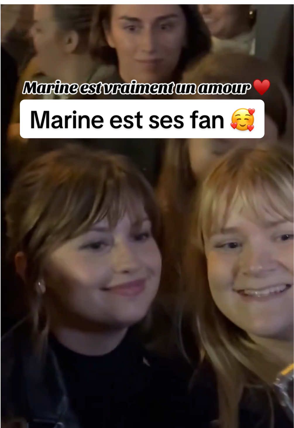 Marine est tellement accessible et gentille elle est toujours là pour ses fans…elle discute, prend des photos et s’assure qu’on a passé un bon moment ♥️ un vraie amour 😍😍😍 voilà pourquoi on l’aime tous autant 🥰 #marinedmusique #marinedelplace #fan #showcase #staracademy 