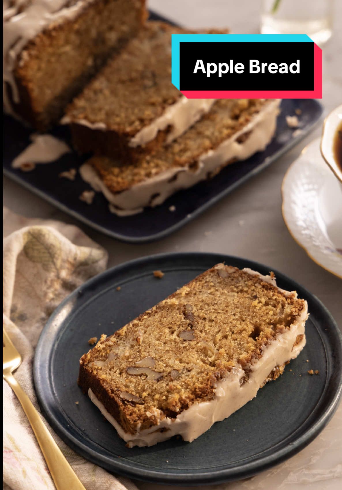 This easy Apple Bread is the perfect way to celebrate all the fall flavors you love. Chock full of apples, brown sugar, and warming spices; it’s a delicious snacking cake you can grab and go for an anytime treat. Recipe on the blog 👉 link in bio👈 #preppykitchen #baker #recipevideo