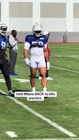 Milano returned to practice Wednesday after being sidelined with a pec injury. The #bills linebacker and Buffalo are getting set for their meeting with the Patriots on Sunday Night #billsmafia #nfl 