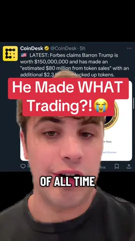 $150 Mill at 18 Years Old😭 #Trading #Crypto #Cryptocurrency #Cryptok #CryptoTrading #Bitcoin #Ethereum #BTC #ETH #XRP #Ripple #TradeshipUniversity #Sol #Trading #RLUSD #DOGE #Memecoin #Trump 
