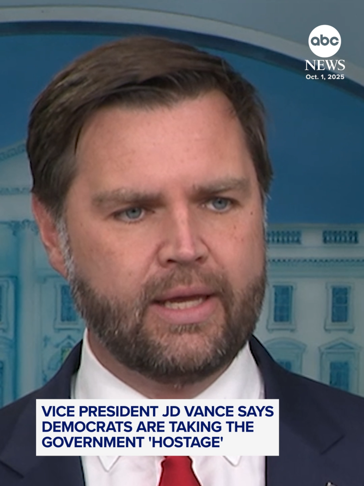 During a press briefing 14 hours after the U.S. government shut down, Vice President JD Vance accused Democrats of reneging on their long-held stance that 