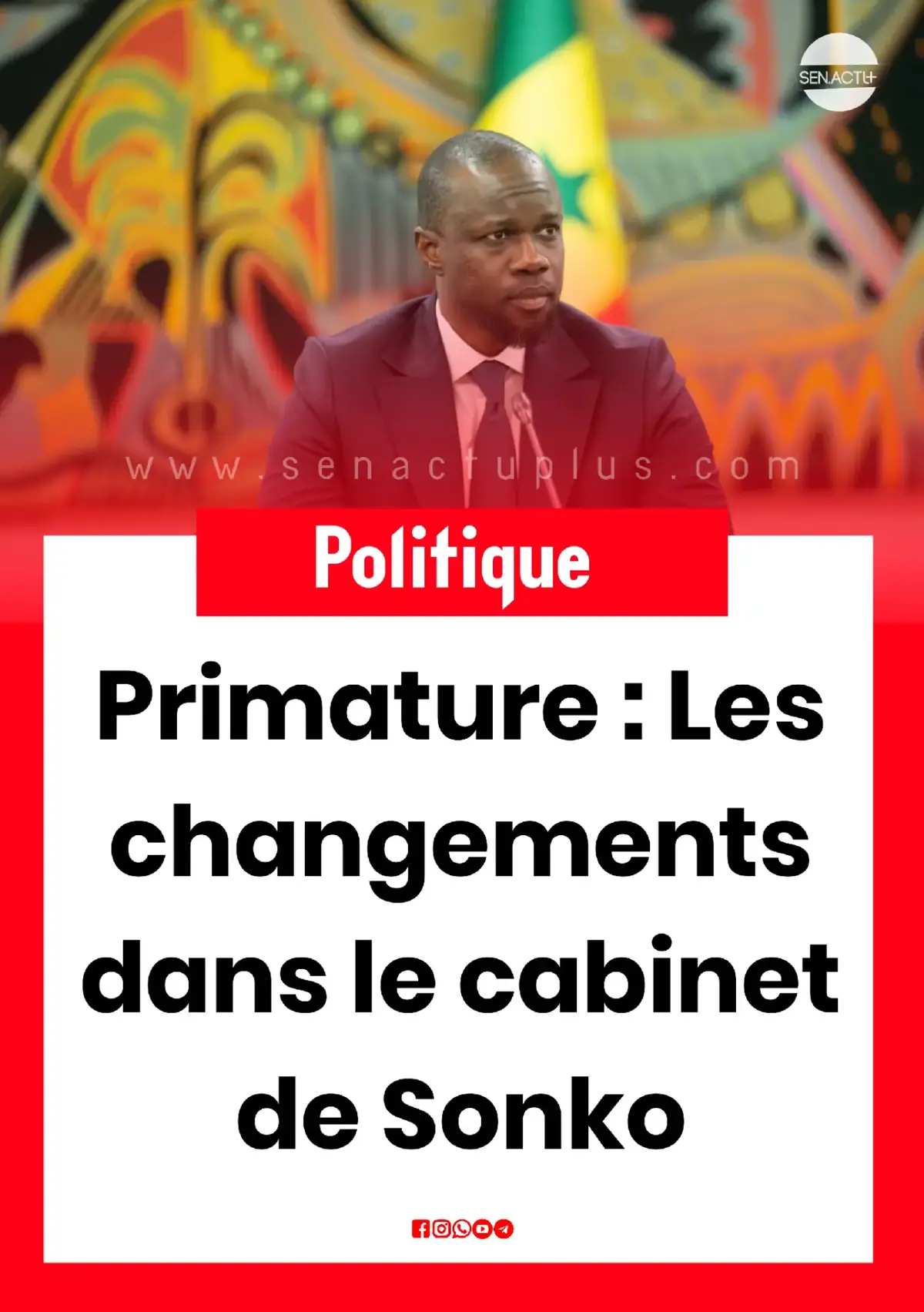 Après le remaniement ministériel intervenu le 6 septembre dernier, une réorganisation a été opérée dans les services de l’Etat. Celle-ci a touché la primature, notamment le cabinet du chef du gouvernement, Ousmane Sonko. Le décret 2025-1431, portant répartition des services de l’Etat, parcouru par Seneweb, a révélé certains changements dans le cabinet du premier ministre Ousmane Sonko et dans les services de la primature. Parmi ces changements, figure l’institution, dans le cabinet même du premier ministre, d’un Conseil national des Transports aériens. La mesure avait été annoncée le jeudi 3 avril dernier, lors d’une réunion interministérielle sur Aibd et Air Sénégal. Deux nouvelles créations dans le Cabinet du PM “Un Conseil national des Transports aériens, entité placée sous la supervision du Premier Ministre, sera mise en place. Elle aura pour mission de constituer un cadre gouvernemental stratégique d’impulsion et de surveillance de la Gouvernance administrative, économique et financière du secteur. Il sera constitué de tous les acteurs dont l’implication est jugée pertinente”, informait la primature. L’autre changement noté dans le décret de répartition des services, c’est la mise en place d’un Comité interministériel de suivi de l’agenda Sénégal 2050. Il est aussi logé au sein du cabinet du premier ministre Ousmane Sonko. Les aménagements pour Marie Rose Faye Ensuite, avec la nomination de Marie Rose Khady Fatou Faye, il a été créé un “cabinet du secrétaire d’Etat auprès du premier ministre chargé des relations avec les institutions, porte-parole du gouvernement”. Et en lien avec la nomination, une “Direction en relation avec les institutions” a été créée au sein du secrétariat général du Gouvernement. La Waqf fait son entrée à la Primature, l’Ena disparaît L’autre aspect qui intrigue, cependant, c'est que l'Ecole nationale d'administration (Ena) qui figurait, depuis 2022 et en 2024 sur la liste des “Autres administrations” de la Primature, n’y figure plus. A-t-elle été déplacée ? Pour l’instant, aucune réponse. Mais, la Haute autorité du Waqf qui, dans les derniers décrets de répartition des services, était logée au ministère des Finances et du Budget, a fait son entrée dans les services de la primature.