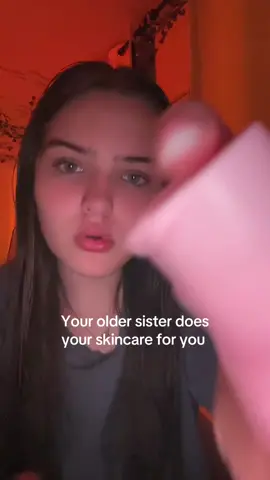 older sister does ur skincareee #asmr #lofiasmr #tapping #fypシ #relax 