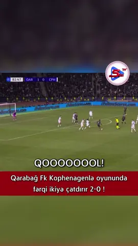 Qarabağ Fk Kophenagenlə oyununda  fərqi ikiyə çatdırır 2-0 ! #qarabağfk #chempionsleague #xəbər #uefachampionsleague #sestv 