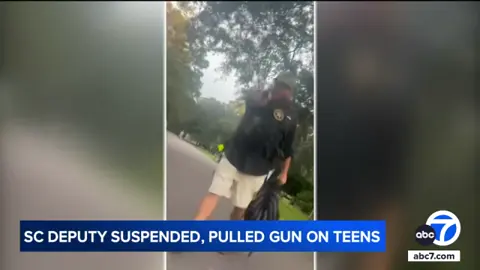 (10/1/25) A #SouthCarolina #deputy was suspended without pay after video showed him drawing a gun on a group of teenagers on #HiltonHeadIsland. The local sheriff's department said the deputy was relieved of his badge and gun.
