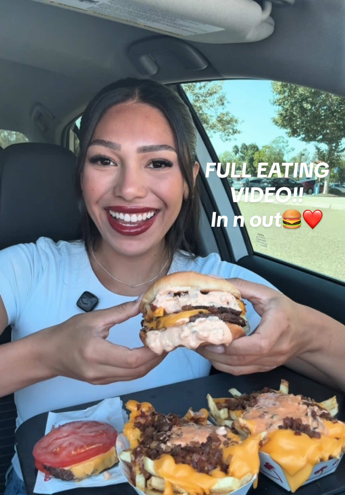 IN N OUT FULL EATING VIDEO!!❤️🍔 I THOUGHT THE TOMATO WRAPPED WOULD BE BETTER😔 #innout#innoutburger#animalfries#innoutmukbang#burger#burgermukbang#mukbang#mukbangeatingshow#eatingshow#asmr#asmrsounds#asmreating#bigbites#foodvideo#eatingvideo#tomatowrappedburger  