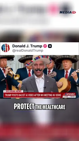 President Donald Trump doubled down on his AI smear campaign against House Minority Leader Hakeem Jeffries on Tuesday with a second doctored video cut over the Democrat’s MSNBC interview.