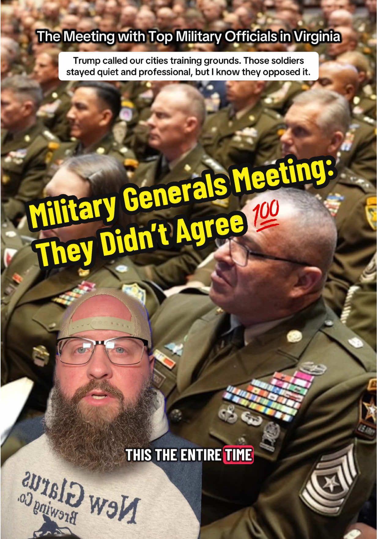 As a 23 year US Army veteran, I watched in horror as the President said our cities should be used as training grounds for the military. The soldiers in that crowd said nothing, professional and disciplined, but I guarantee they did not agree with turning American streets into battlefields against our own citizens. 🇺🇸 #veteranvoices #respect #wethepeople #armystrong #fdt 