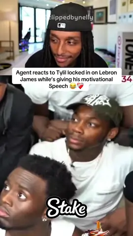 Agent reacts to Tylil locked in on Lebron James while’s giving his motivational Speech 😂❤️‍🩹 #agent00 #fypシ゚ 