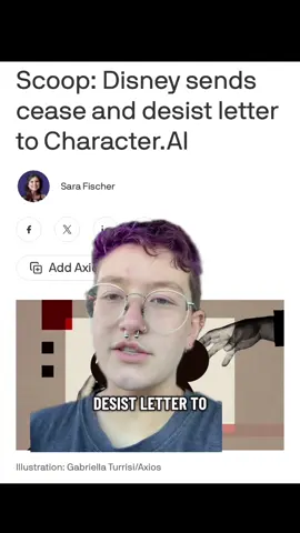 article is from axios [HE/HIM] #generativeai #characterai #aiistheft #disney #chatgpt 