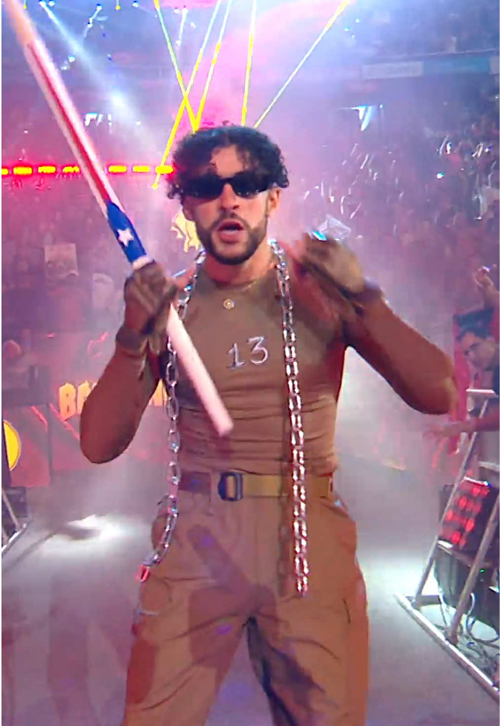 #BadBunny knows how to get a crowd hyped 🔥 ⏪ San Juan Street Fight: #WWEBacklash 2023 #WWE 