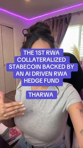 THE 1ST RWA COLLATERALIZED STABECOIN BACKED BY AN AI DRIVEN RWA HEDGE FUND  THARWA #crypto #cryptocurrency #rwa #stablecoins #ai 
