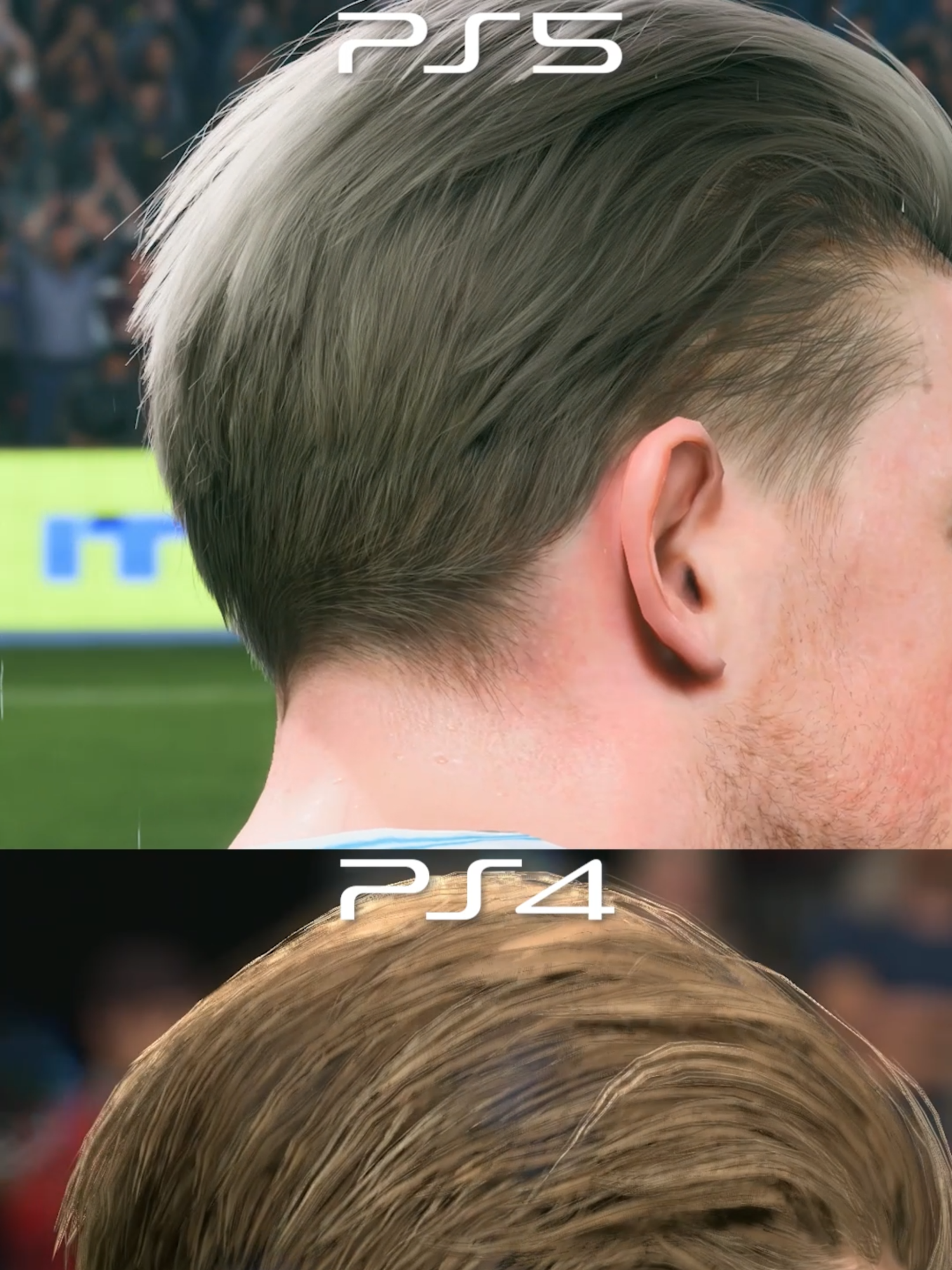 FC 26: PS4 vs PS5 Hair Movement #fc26 #eze #kdb #debruyne #hair #hairstrand #messi
