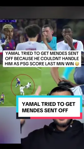 Lamine Yamal tried to get nuno mendes sent off in psg vs Barcelona 2-1 match highlights rashford assist today ramos goal today mendes assist today #psg #ucl #barcelona 