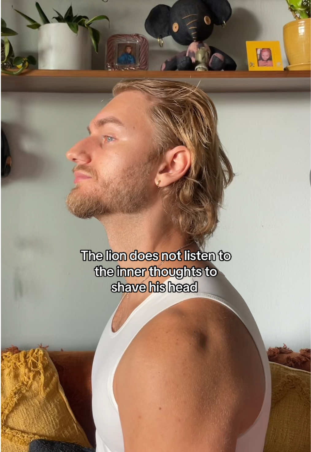 The lion will not shave his head .. even tho he wants too 🦁 #shavedhead #menshair #mlm 