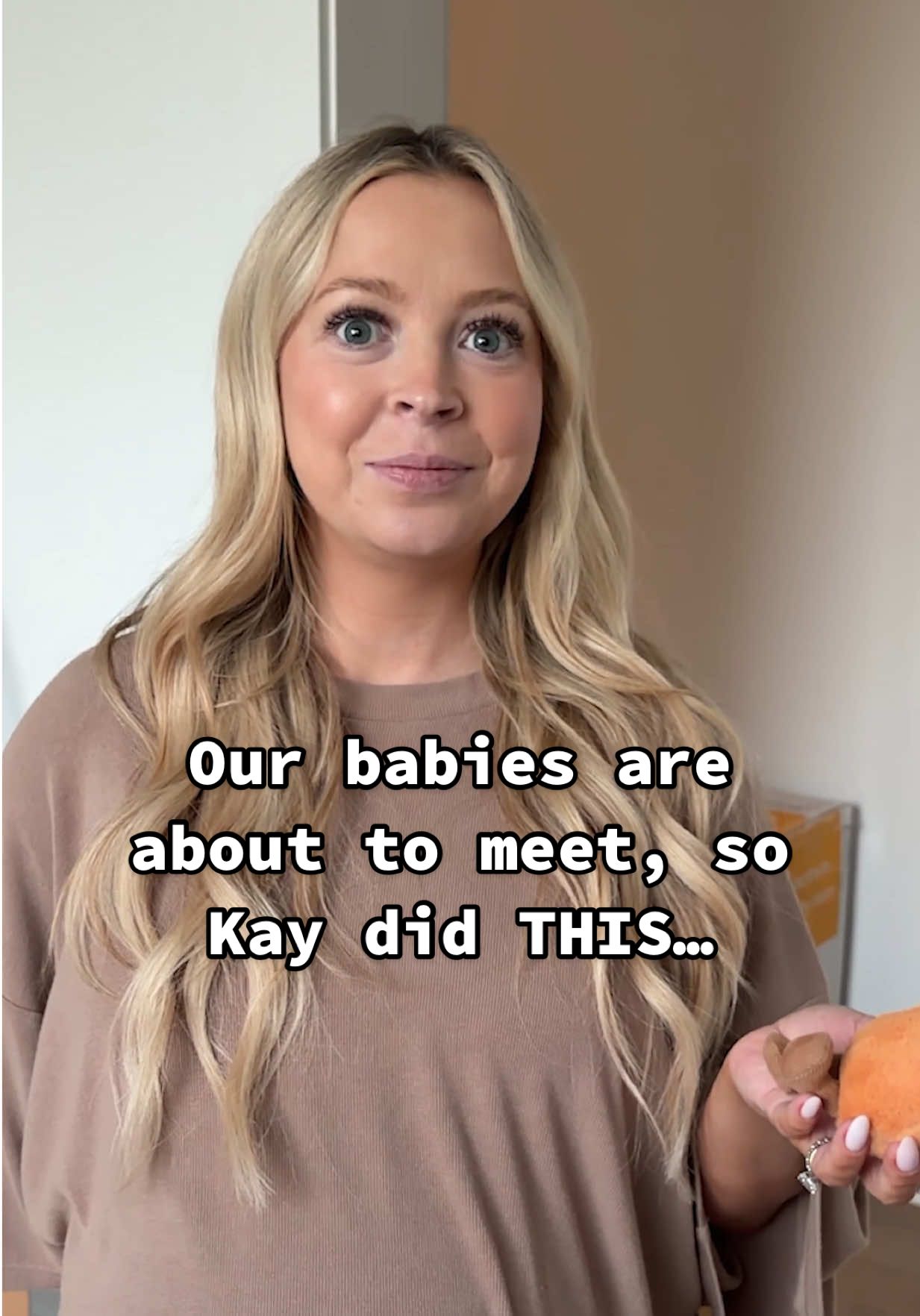 I can’t wait for bug to give this to Ellie! 🥹 I will have to show you guys when they finally meet! 🥹 backstory ::: it’s time for Kay to have bug! She has been having contractions for a few days and thinks it will be any day! She was told about this cute tradition where the baby gives a gift to the older baby so that they think of their younger sibling as a friend and make a good first impression! I think it’s so smart because we don’t want Ellie to be jealous of the attention that bug will need at first. So Kay is going to have bug “give” her this bean when they first meet. She is also going to have Ellie take care of her baby whenever Kay is taking care of bug so that Ellie feels included! Kinsley is also so excited to meet bug, and is going to be the best older sister to the two babies! I’m so excited for her to be born so that we can finally meet her! ❤️ #kayandtayofficial #couples #relationships #pregnant #postpartum 