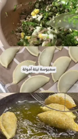 ايش الحشوات المفضلة عندكم !؟😍#سمبوسة#سمبوسك#مفرزنات_رمضان #رمضان 