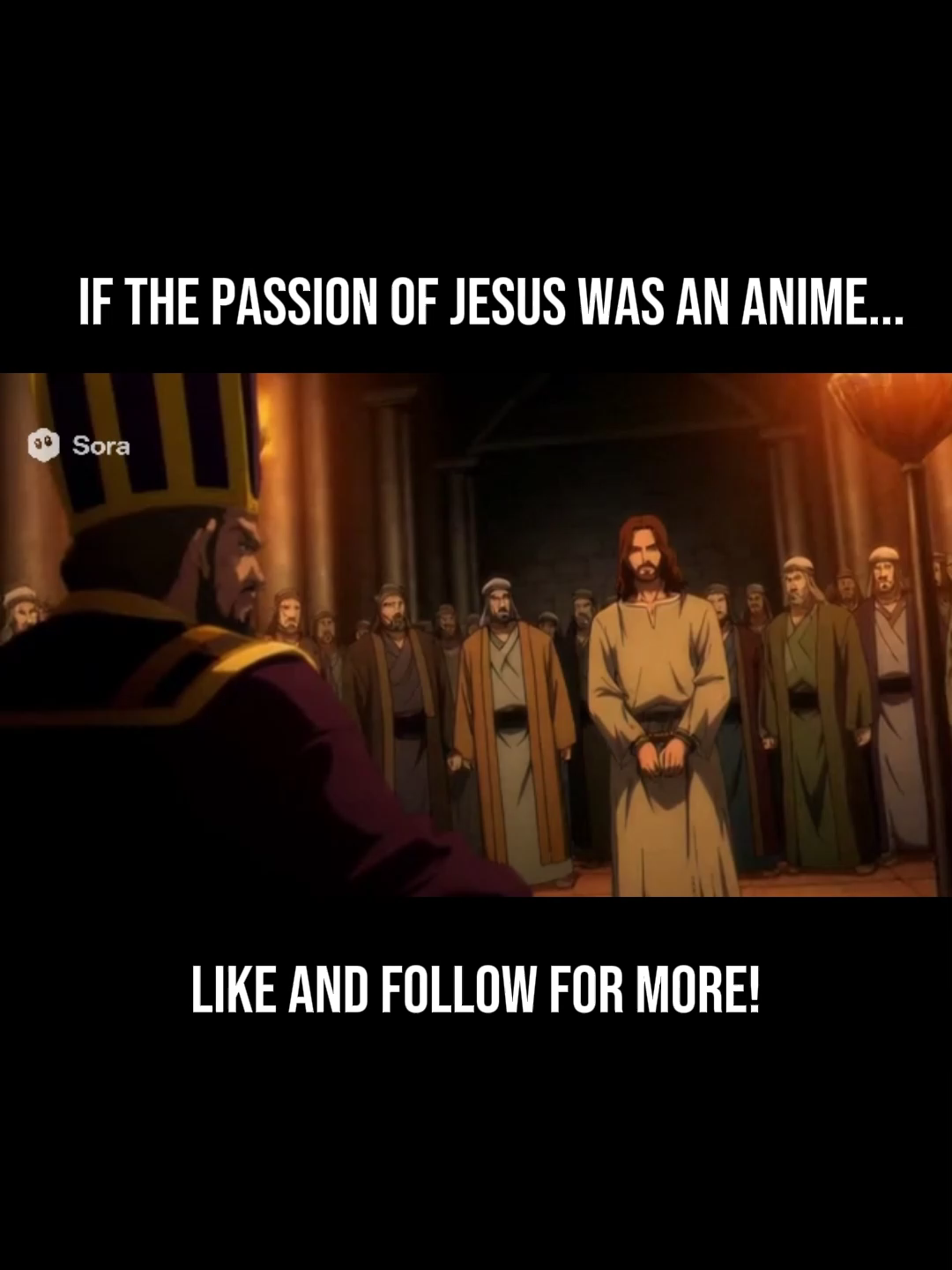 If the Passion of Jesus Was An Anime #sora2 #biblestories #aivideo #aibible #jesus #god #hope #faith #fyp #anime #animebible #crucifixion #crucified #easter #goodfriday #jesuslovesyou #christianreels