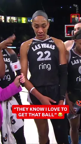 A’ja’s jokes continues 😂 #WNBA #wbb #ajawilson #lasvegasaces 