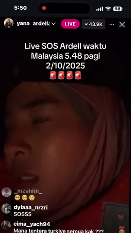 Live SOS Ardell waktu Malaysia 5.48 pagi 2/10/2025 #sumudflotilanusantara #globalsumudflotilla #ardell 