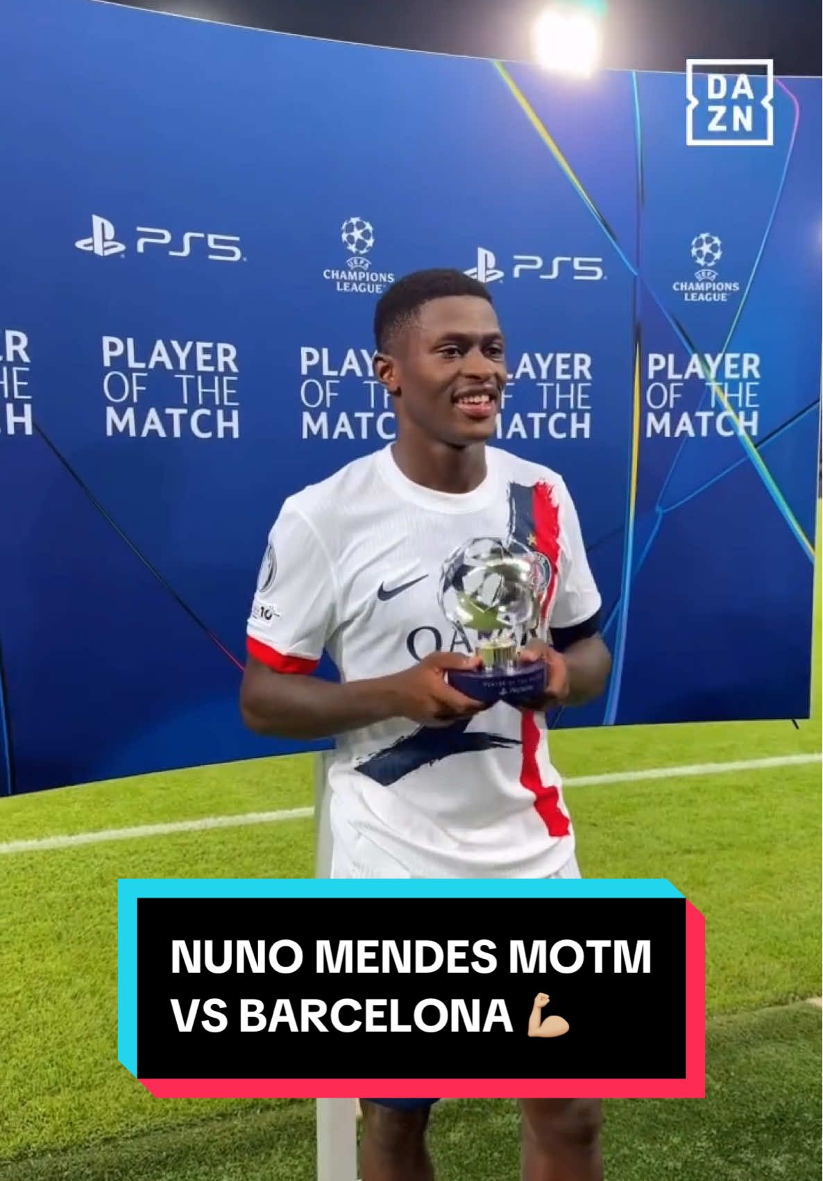 MOTM GOES TO… NUNO MENDES! PSG victorious over Barça with a sensational display! GAME ON | Watch the UEFA Champions League LIVE in select territories including select games in Spanish in the U.S. | DAZN.com