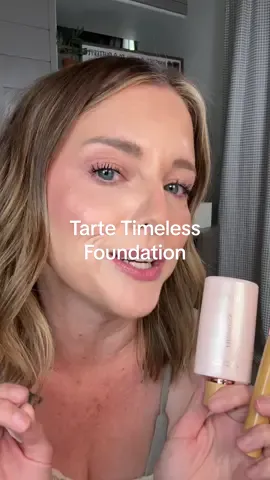 @tarte cosmetics timeless hydrating foundation. Even at 41, full coverage foundation doesn’t have to mean cakey.  #timelessfoundation #tartecosmetics #tartebundles #tartetimelessfoundation #matureskinmakeup 