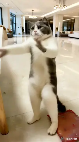 Kungfu cat #xh #cat #kungfu #catdance #funnyvideos 