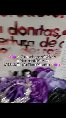 🌸💜✨ Este 09 de octubre es oficialmente el Día de Regalar Flores Moradas ✨💜🌸 Las flores moradas simbolizan admiración, respeto, amor y gratitud por una amistad o amor, un detalle especial para sorprender a esa persona que ilumina tu vida. 🌷💫 📒 Agenda abierta 📅 Marca la fecha: 09 de octubre 🎁 Regala emociones, regala flores moradas. Haz de este día una ocasión inolvidable con un detalle lleno de color y significado. 💜🌸 Recuerda agendar tu pedido con anticipación al 📲 312 4927174    #flormorada #bailalento #emprendedora #detallespersonalizados #negocio 
