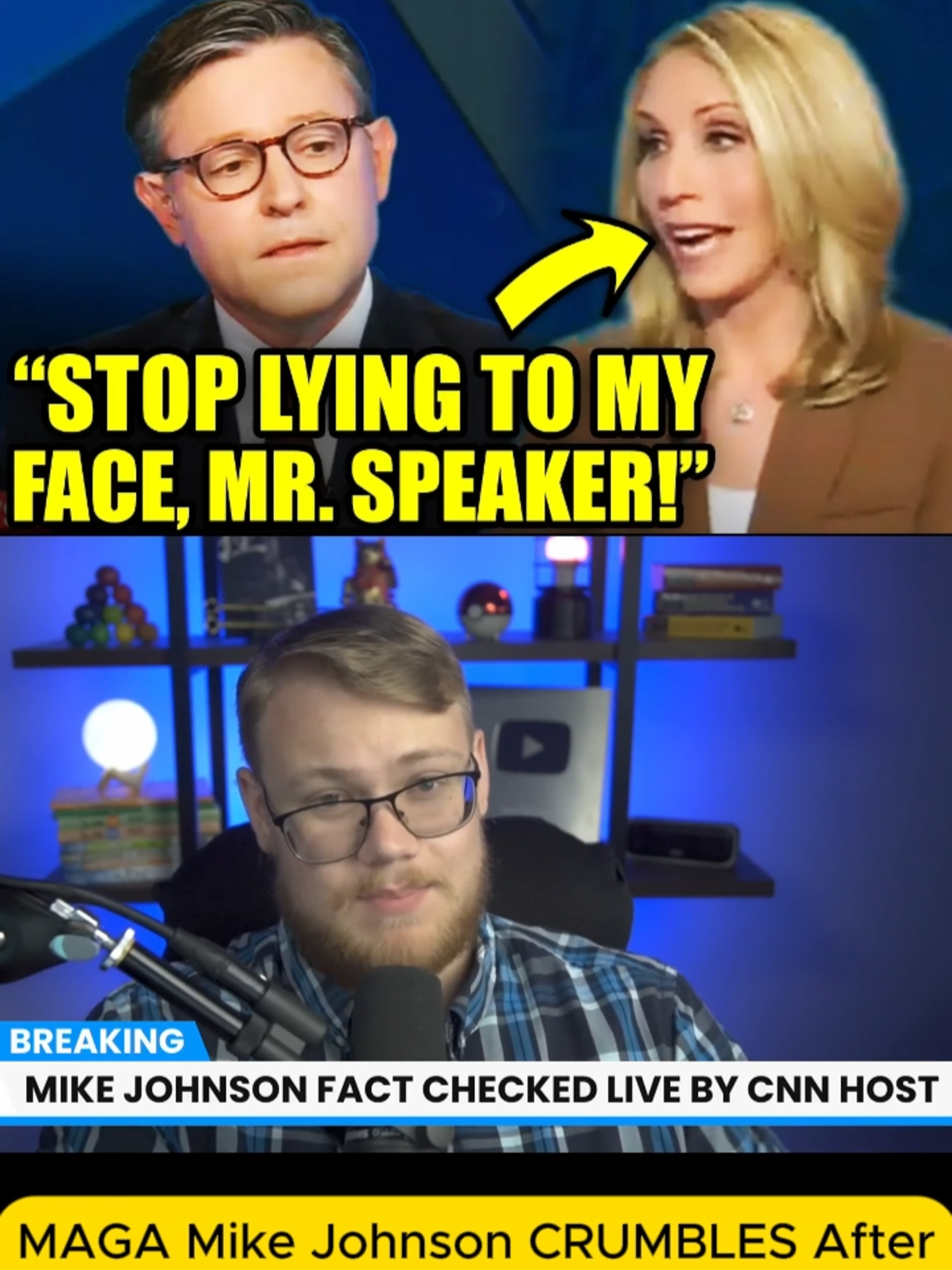 MAGA Mike Johnson CRUMBLES After CNN Host PUSHES BACK on Shutdown LIES