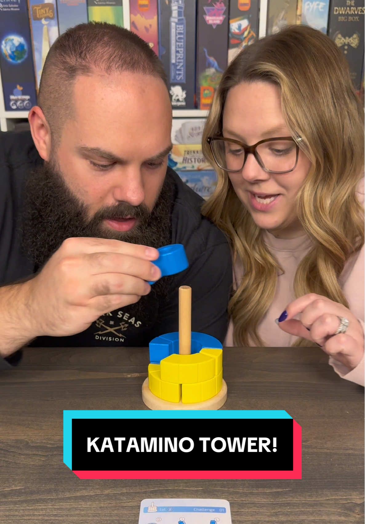Come Play Katamino Tower With Us! #boardgames #GameNight #couple #fun 