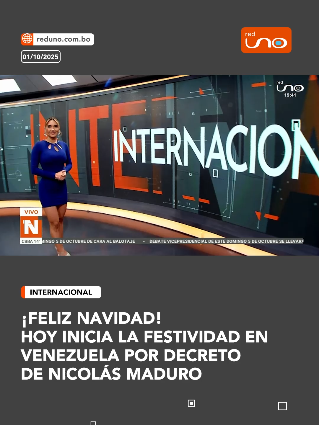 #Internacional | Por decreto de Nicolás Maduro, hoy inicia la Navidad en Venezuela. En medio de tensión militar y política con EE.UU., así comenzó la época navideña. ▶️ Más en www.reduno.com.bo #RedUno #Navidad #Venezuela