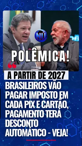 🚨 URGENTE! 💥 Fim das notas frias: A partir de 2027, imposto será retirado NA HORA de todo pagamento eletrônico, incluindo o PIX! O Brasil está prestes a viver uma revolução fiscal! A Receita Federal anunciou que, a partir de 2027, o pagamento de impostos sobre o consumo será retirado **na hora de toda transação eletrônica**, incluindo o **PIX** e pagamentos com cartão. A medida, que faz parte da reforma tributária, tem como objetivo acabar com as **notas frias** e combater a sonegação. A espinha dorsal do projeto é o **“split payment”**, um mecanismo que separa o valor do imposto no momento da transação e o envia automaticamente para União, estados e municípios. Com isso, o dinheiro que chega no caixa da empresa já terá os tributos descontados, o que acaba com a prática de “receber agora e recolher depois”. O sistema, que vai processar **70 bilhões de documentos por ano**, será 150 vezes maior que o do PIX. Ele irá conciliar automaticamente o valor pago com a nota fiscal emitida, e, se houver divergência, o contribuinte será alertado para corrigir antes de qualquer autuação. O governo promete que o sistema vai reduzir a sonegação estrutural e dar um fim às notas frias. #NUTICIEI