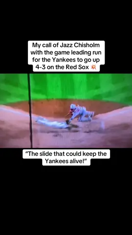My call of Jazz Chisholm  with the game leading run  for the @Yankees to go up  4-3 on the @Boston Red Sox 💥 #JazzChisholm #Yankees #RedSox #MLB #October 