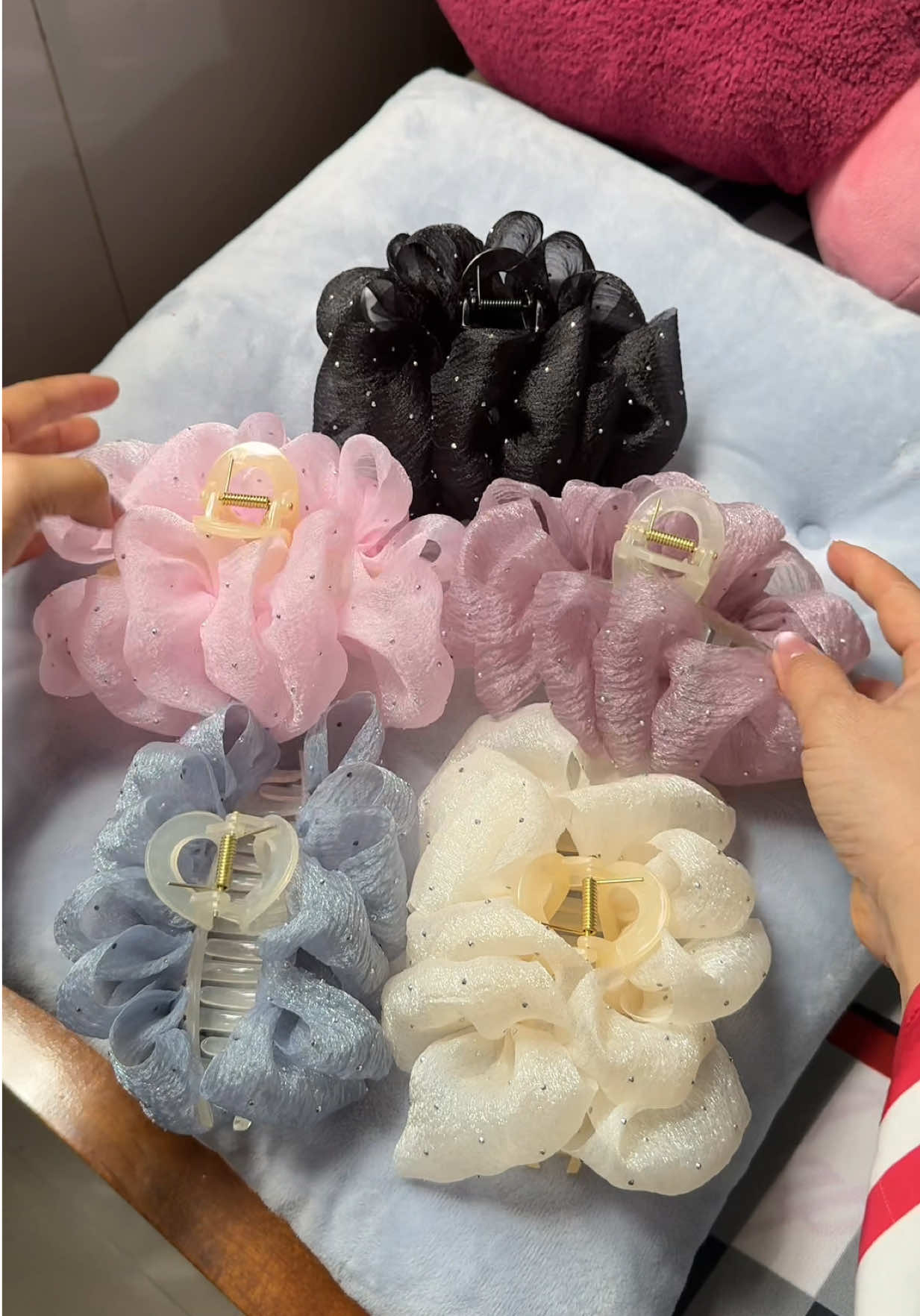 Kẹp tóc bồng bềnh #keptoc #kepxinh #kepcangcua #kepcangcuabongbenh 