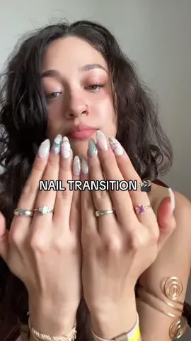 last set of summer nails that i never posted (i live laugh love a good nail transition / transformation)🐚🫧 #nailtransition #newnails #nailart #nailtech retention final boss 
