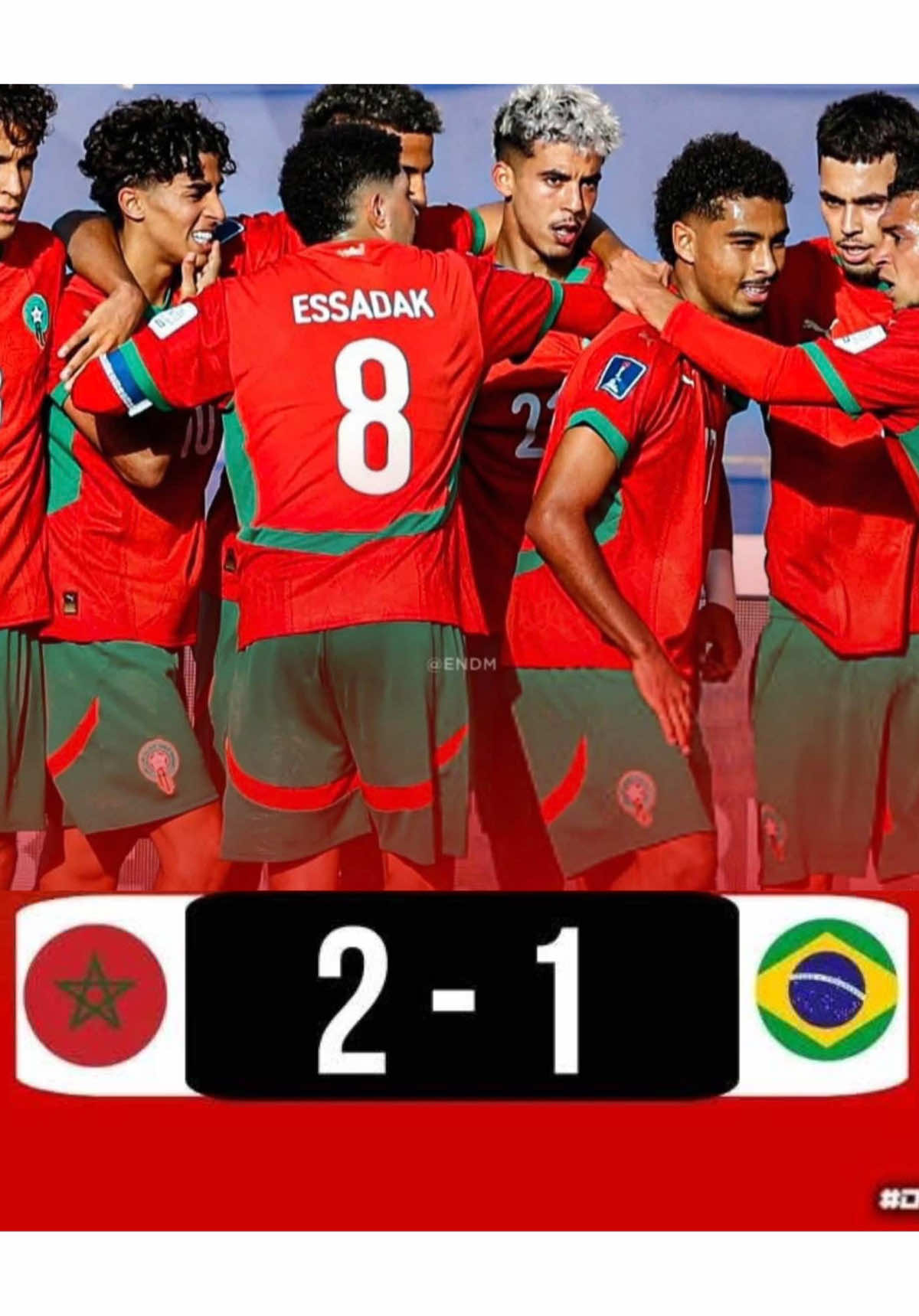 مبروك #المنتخب_المغربي يفوز على #البرازيل 2-1  #المغرب #جزائري #viral # 