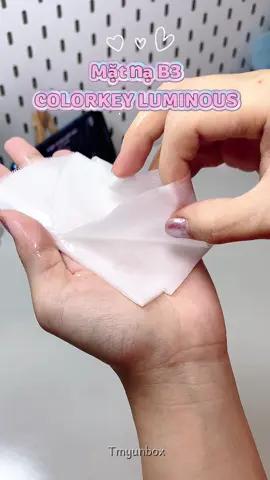 Làm dịu – dưỡng ẩm – sáng da chỉ trong 15 phút cùng mask B3 Colorkey #colorkeyvn #colorkeyluminous #matnab3 #matna #tmyunbox 