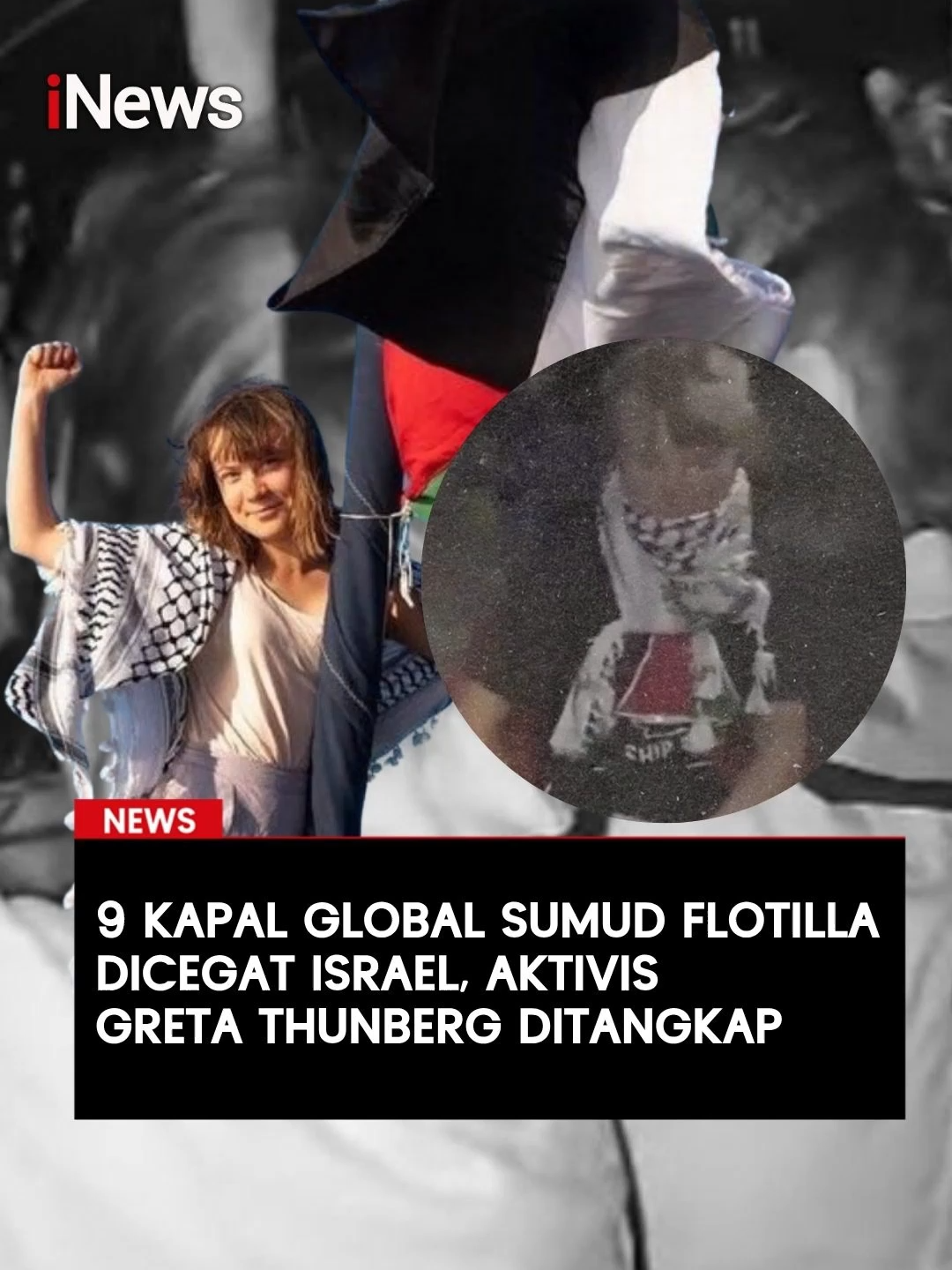 Ratusan aktivis internasional dari 45 negara yang tergabung dalam Global Sumud Flotilla (GSF) dicegat dan diserang angkatan laut Israel dengan water cannon, Rabu (1/10/2025) malam. Sedikitnya 9 kapal termasuk Alma, Sirius, Huga, Spectre, Grande Blu, Dir yassine, Yulara, Aurora, dan Adara jadi target serangan. Beberapa aktivis ditangkap, salah satunya Greta Thunberg. Israel menuding kapal bagian dari Hamas. Aktivis GSF menegaskan aksi ini sebagai tindakan ilegal dan pembajakan. Baca selengkapnya di sini: https://www.inews.id/news/internasional/senator-irlandia-kru-global-sumud-flotilla-ditangkap-pasukan-israel-presiden-murka #GlobalSumudFlotilla #Gaza #Palestina #GretaThunberg  #BantuanKemanusiaan #Aktivis