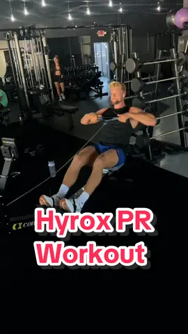 8 rounds  Row 12cals Wall balls 20 Ski 12 cals Devil press 8 Bike 12 cals #workout #hiit #hyrox 