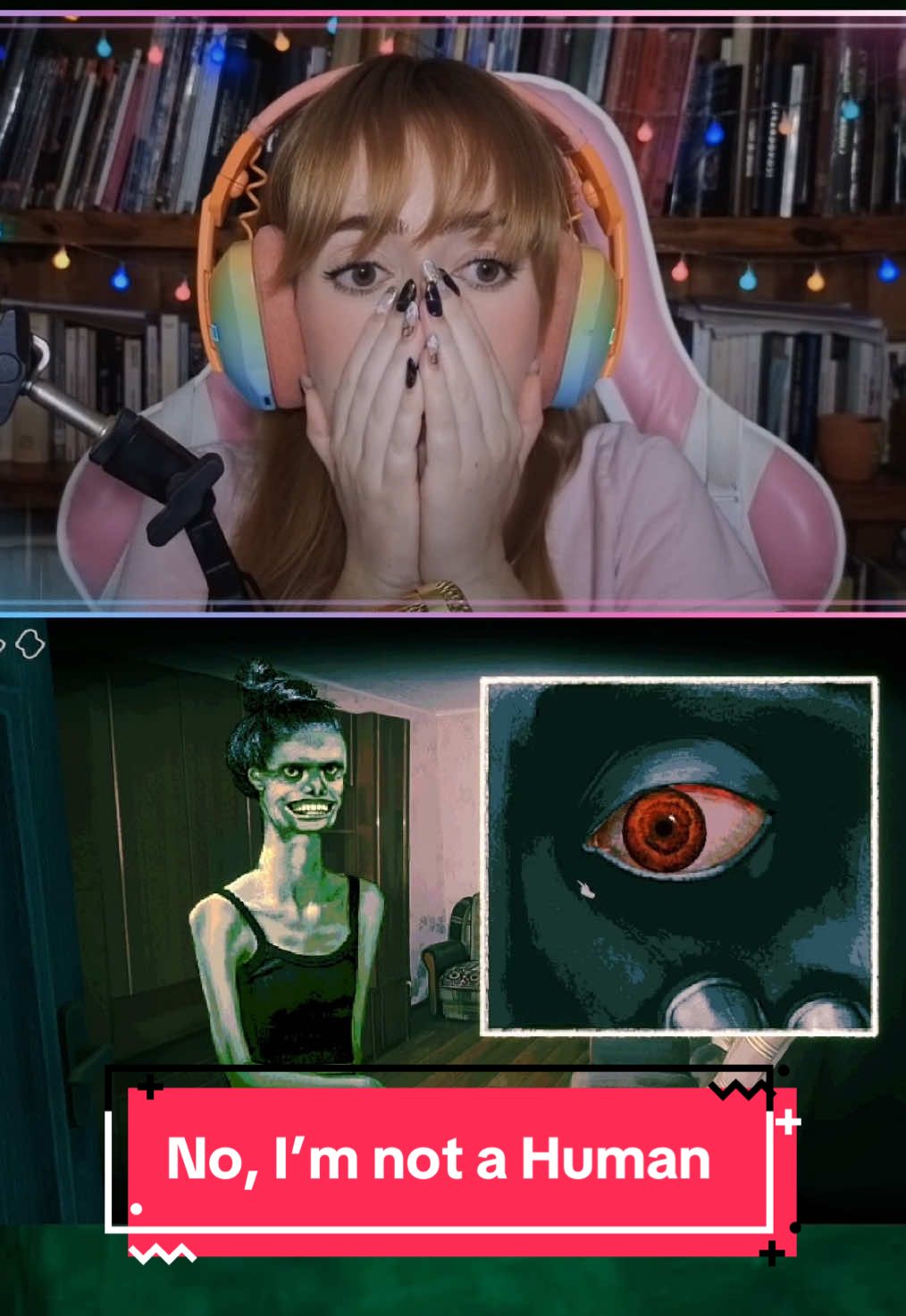 Pueden ver el gameplay completo en mi YouTube: La Rubia de la Mesa 8! Síganme para más No I’m not a Human #noimnotahuman #gameplay #juegodeterror #tiktokgaming #horrorgame 