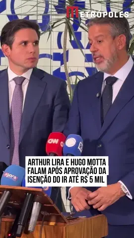 A #CâmaradosDeputados aprovou nesta quarta-feira (1/10) o texto principal do projeto de lei que isenta do #Imposto de Renda (IR) quem ganha até R$ 5 mil mensais. Agora, cabe ao #Senado aprovar o texto para que ele seja sancionado pelo presidente Luiz Inácio Lula da Silva (PT). #TikTokNotícias 📹 Sam Pancher/ Metrópoles